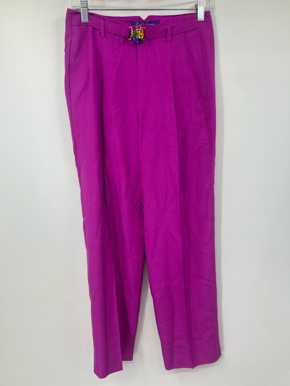 Ralph Lauren Purple Label 100% Silk Women’s Magenta Dress Pants Size 0